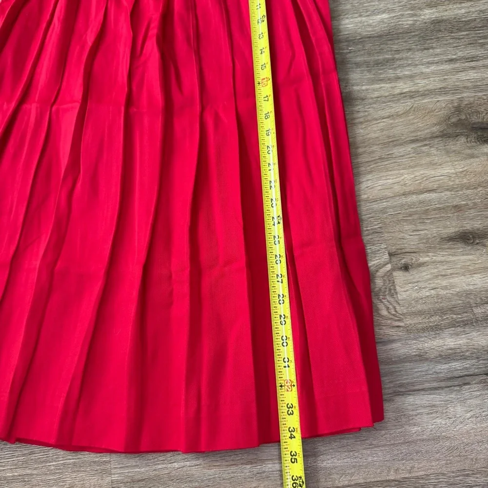 David Brooks Pleated Skirt Maxi Vintage 80s‎ | Red | Womens Size 12